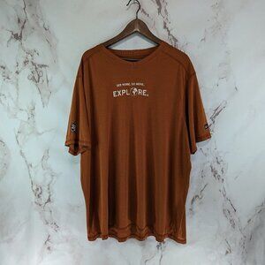 REI T Shirt Mens 2X Orange Short Sleeve 25th Anniversary Employee Uniform